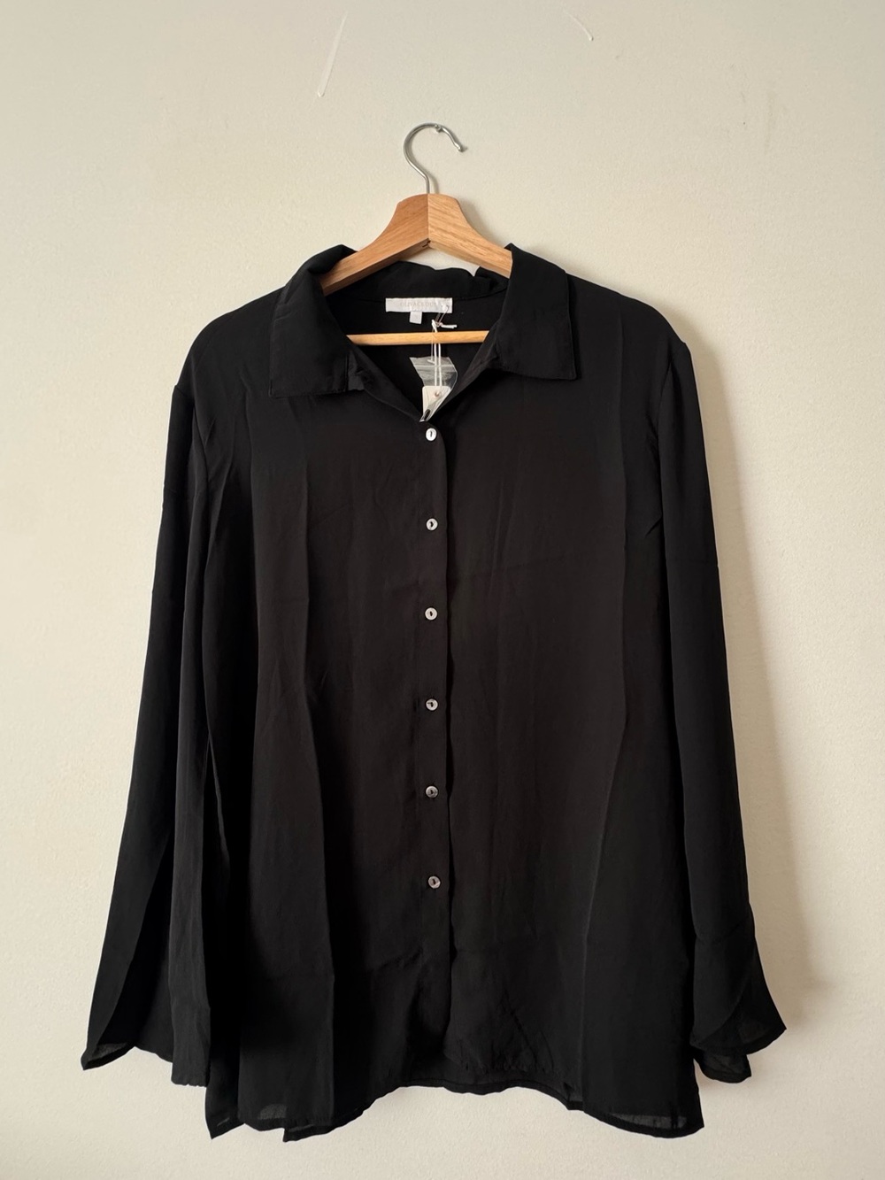Olivaceous Black Long-Sleeve Button-Down Shirt, size S NWT